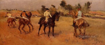 Edgar Degas Painting - four jockeys Edgar Degas